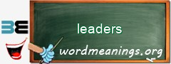 WordMeaning blackboard for leaders